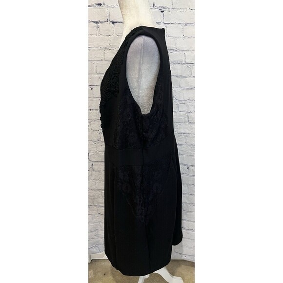 Jennifer Lopez JLo Womens Plus Black Lace Overlay Ponte Sheath Dress 18W - Picture 3 of 9